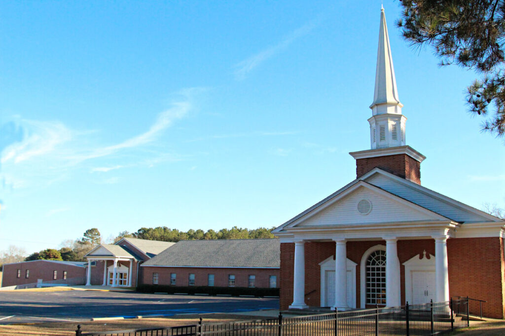 the exterior of West McComb Baptist Church in McComb, Mississippi